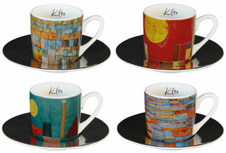 Set de 4 tasses à expresso de motifs de l'artiste, porcelaine von Paul Klee
