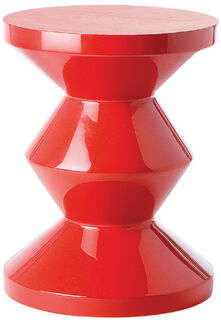 Tabouret / table d'appoint "Zig Zag Red"