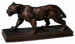 Sculpture "Lion à pied" (1900), fonte de métal