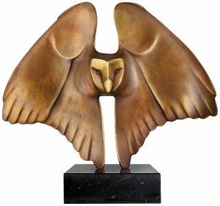 Sculpture "Flying Owl", bronze