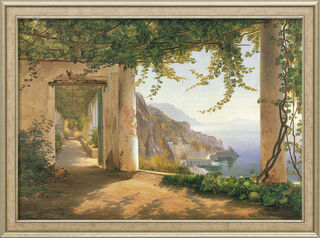 Tableau "Vue sur la côte amalfitaine", encadré von Carl Frederic Aagaard