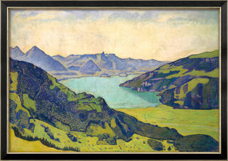 Tableau "Lac de Thoune depuis Breitlauenen" (1906), encadré