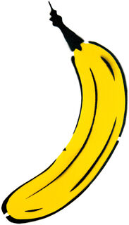 Objet mural "Banane découpée"