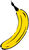 Objet mural "Banane découpée"