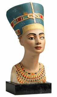 Buste de la reine Néfertiti (réduction), fonte peinte à la main