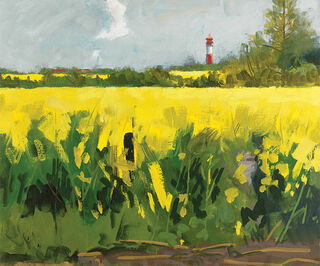 Tableau "Field of Rape I (Yellow Shines at Nieby)" (2009), sur châssis