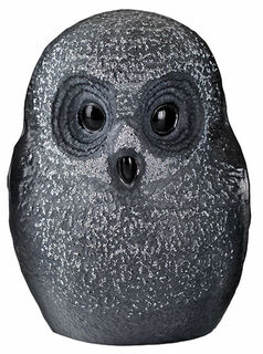 Objet en verre "Owl Black", petite version