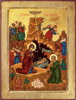 Icône "La naissance du Christ", encadrée