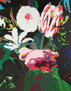 Tableau "Une tulipe et d'autres fleurs" (2022) (Pièce unique)
