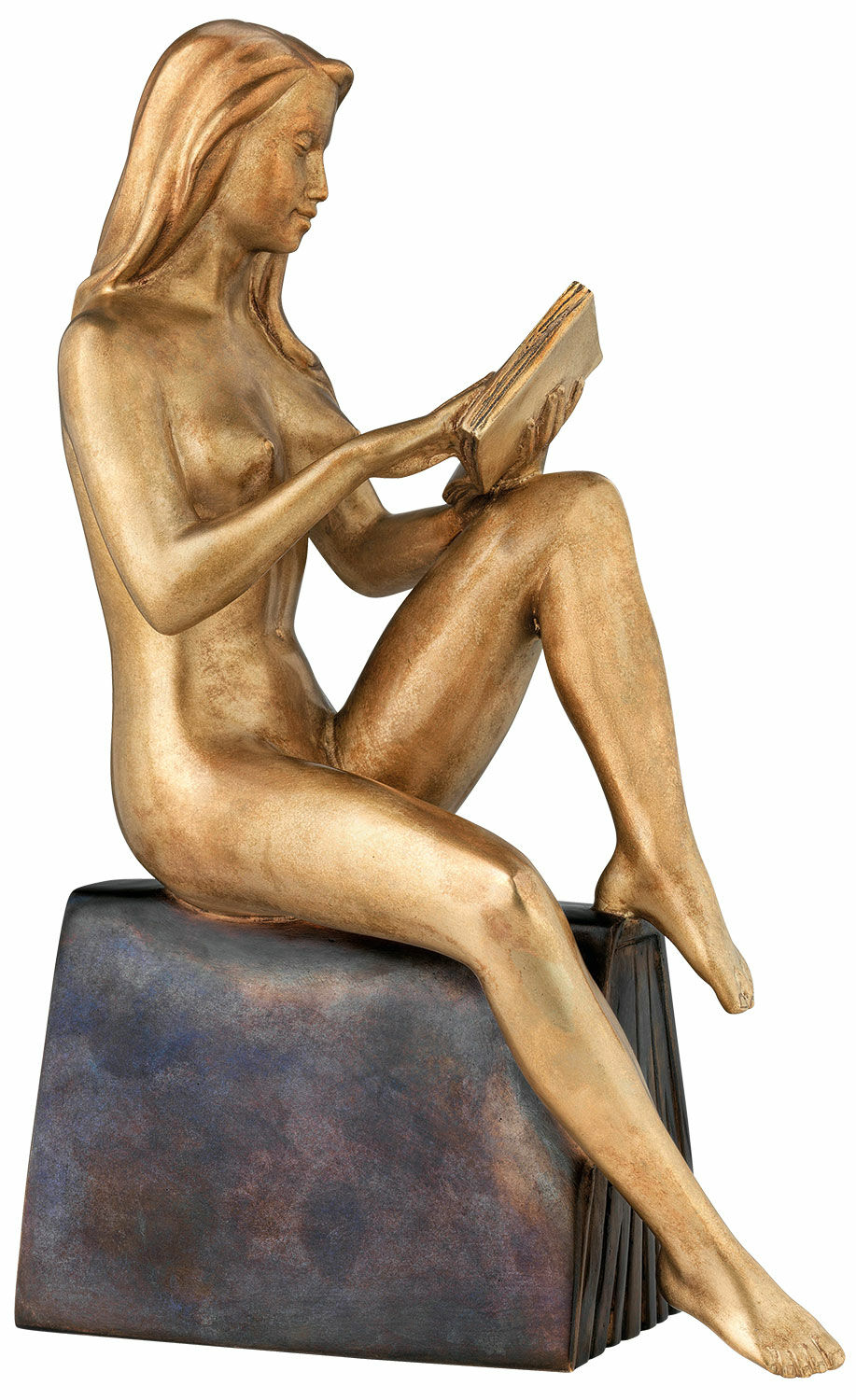 Sculpture "Femme qui lit", bronze von Richard Senoner
