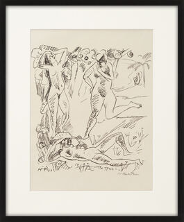 Tableau "Composition (avec trois nus de Palau)" (1918) von Max Pechstein