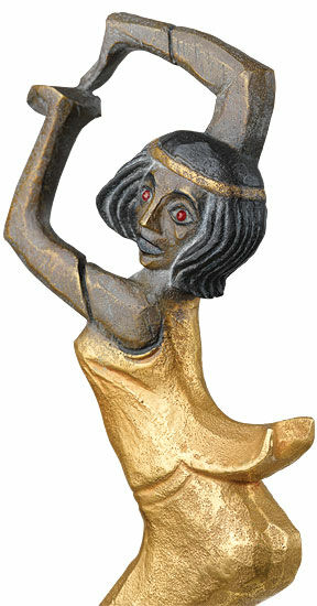 Sculpture "Danseuse birmane" (1914), bronze partiellement doré von Emil Nolde