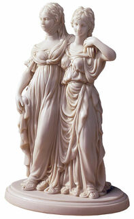 Sculpture "Luise et Friederike", réduction en marbre artificiel