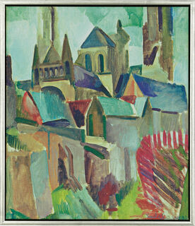Tableau "Les tours de Laon" (1912), encadré