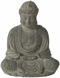Sculpture de jardin "Bouddha assis", pierre moulée