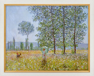 Tableau "Champs au printemps" (1887), encadré