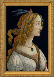 Tableau "Portrait d'une jeune femme" (vers 1480), encadré