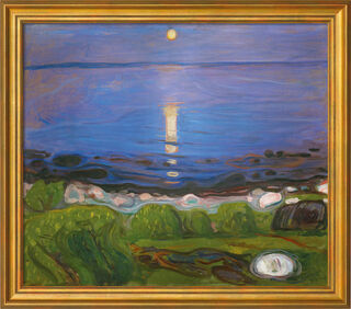 Tableau "Nuit d'été sur la plage" (1902), encadré