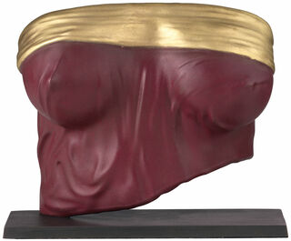 Sculpture en bronze "Vénus" (2022), version rouge sombre, partiellement plaqué or
