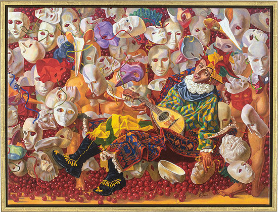 Tableau "Les délicieuses cerises" (2006), encadré von Kaikaoss