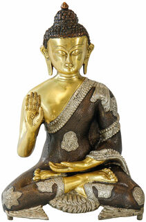 Sculpture en laiton "Bouddha Amoghasiddhi"