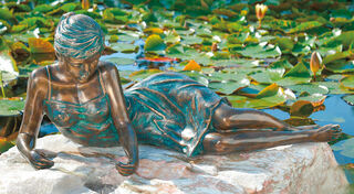 Sculpture de jardin / gargouille "Sabina" (sans pierre), bronze