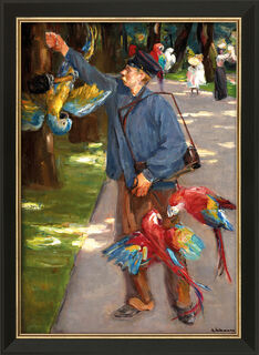 Tableau "Homme perroquet" (1902), encadré