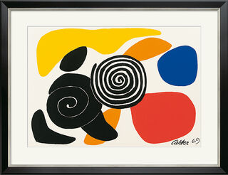 Tableau "Spirales et pétales" (1969), encadré