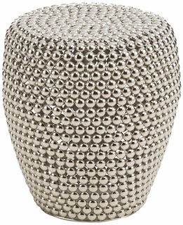 Tabouret / table d'appoint "Dot stool silver"