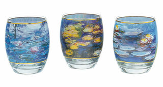 Set de 3 porte-bougies avec motifs de l'artiste von Claude Monet