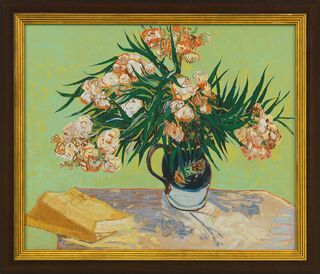 Tableau "Vase avec lauriers-roses" (1888), encadré
