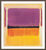 Tableau "Untitled (Violet, Black, Orange, Yellow on White and Red)" (1949), version encadrée marron foncé