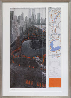 Tableau "The Gates XXXVII", encadré von Christo und Jeanne-Claude