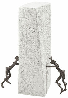 Sculpture "Breakthrough", bronze et pierre moulée
