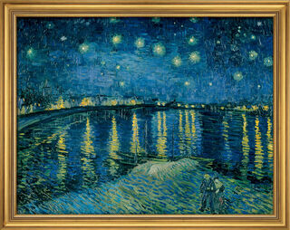 Tableau "La Nuit étoilée" (1888), encadré von Vincent van Gogh