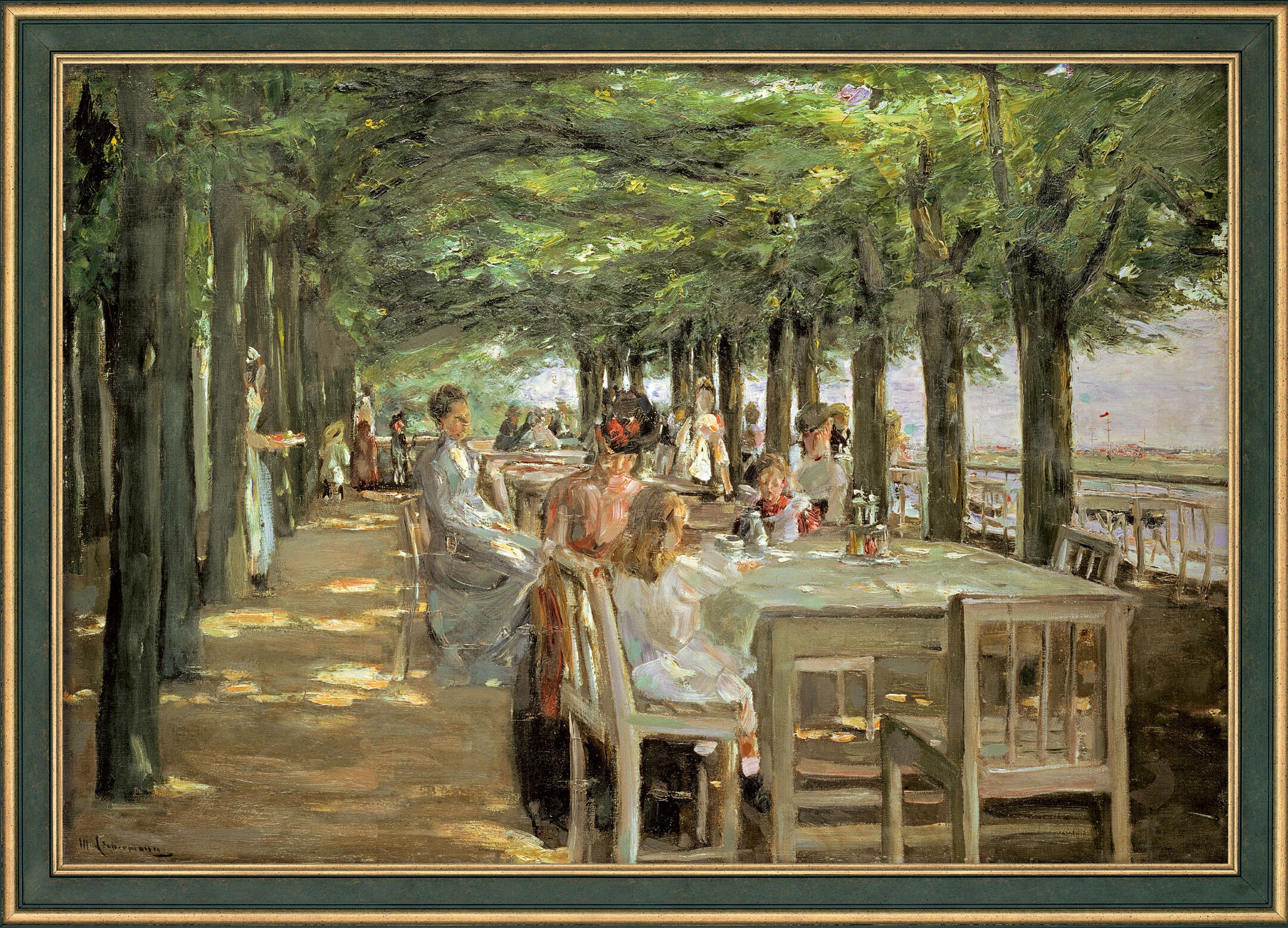 Tableau "Terrasse du restaurant Jacob" (1902-03), encadré von Max Liebermann