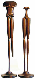 paire de sculptures "Liaison", bronze