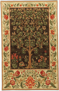 Tapisserie "Tree of Life" (marron, petite, 94 x 68 cm) - d'après Wiliam Morris