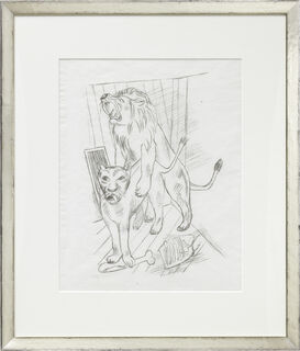 Tableau "Couple de lions" (1921)