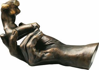 Sculpture "La main de Dieu" (1917), version en bronze collé