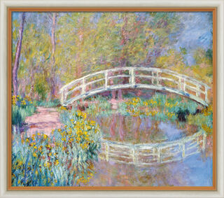 Tableau "Pont dans le jardin de Monet" (1900), version légère encadrée