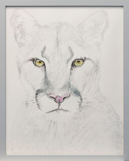Tableau "Série Portrait animal I Puma" (2022) (Pièce unique)