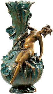 Vase "Coquelicot", version bronze (vert antique)