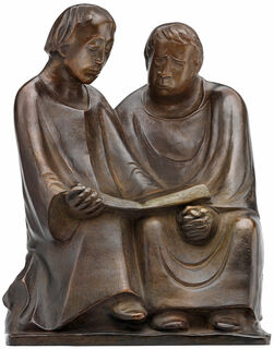 Sculpture "Reading Monks III" (1932), réduction en bronze von Ernst Barlach