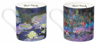 Set de 2 mugs avec motifs de l'artiste, porcelaine von Claude Monet