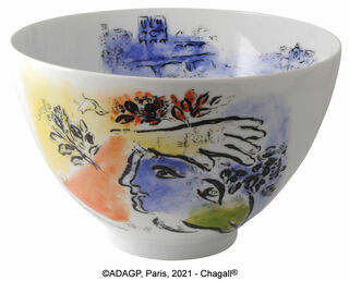Collection Marc Chagall par Bernardaud - Saladier "Le ciel bleu", porcelaine