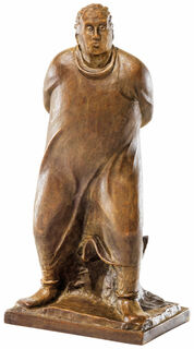 Sculpture "Le Promeneur" (1912), réduction en bronze von Ernst Barlach