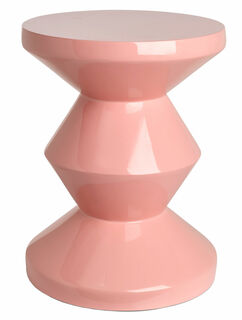 Tabouret / table d'appoint "Zig Zag Pink"