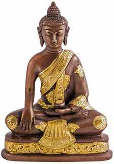 Sculpture en laiton "Bouddha Shakyamuni"