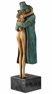 Sculpture "Amore", version en bronze vert